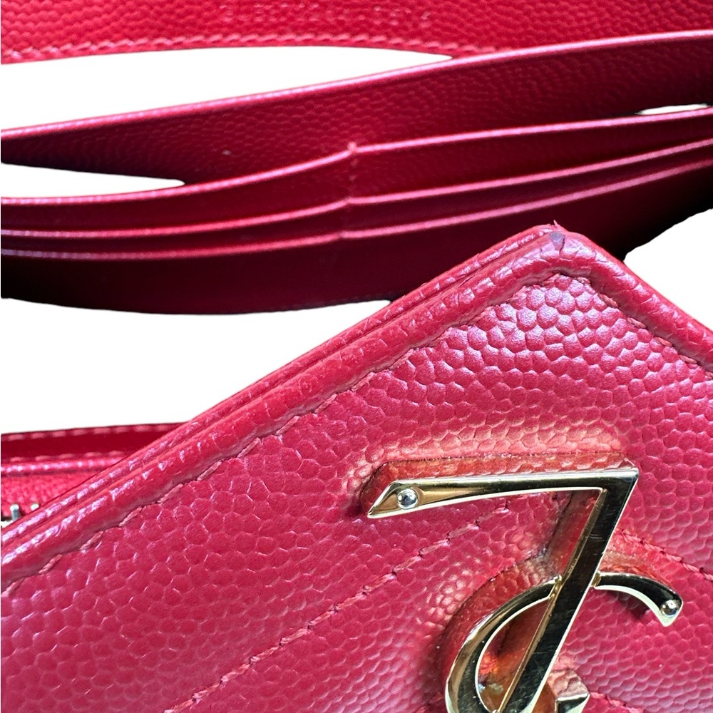 Yves Saint Laurent Red Wallet on Chain - Picture 8 of 12